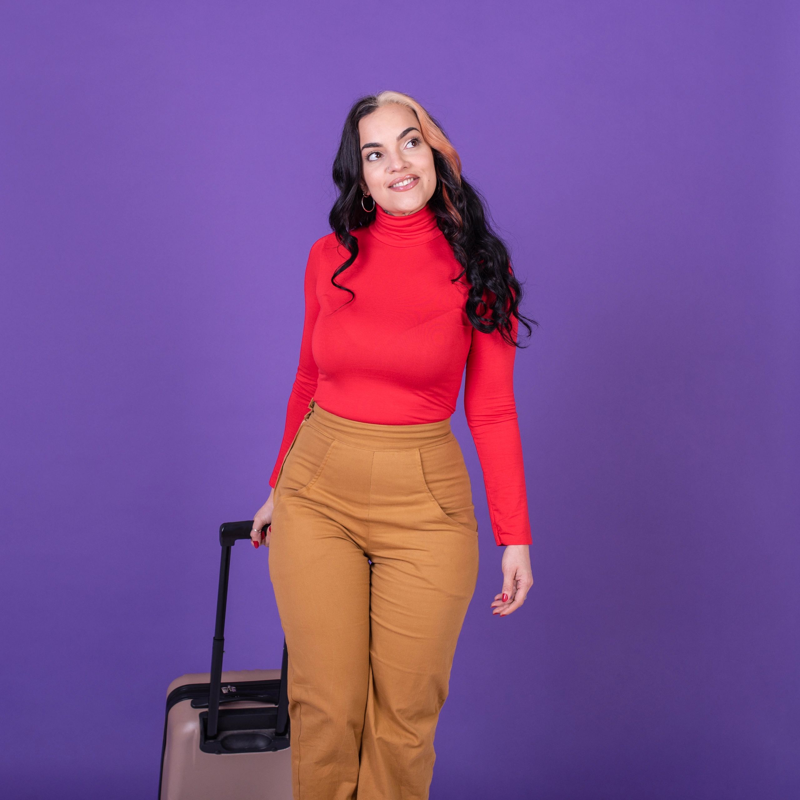Viajera lista para su próximo viaje